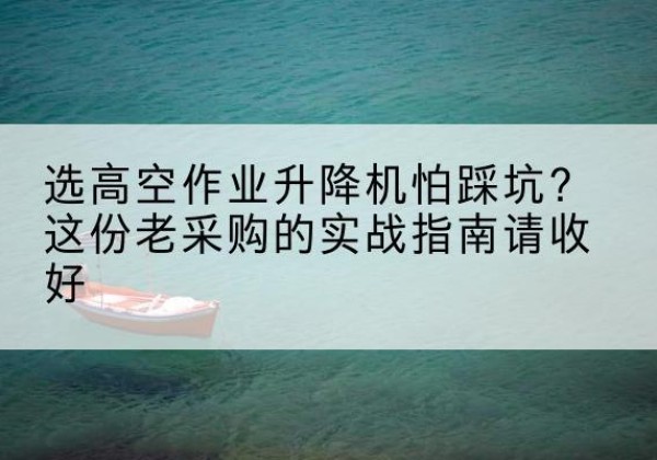 成武高空作业升降机厂家推荐-选高空作业升降机怕踩坑？这份老采购的实战指南请收好